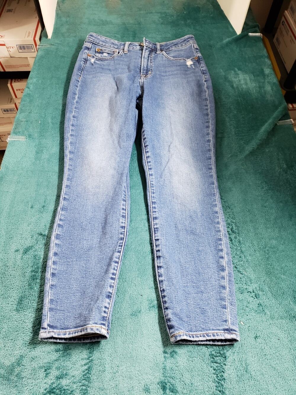 Gap Jeans Size 6 Womens Blue Pants Stretch Denim Mid Rise Curvy True Skinny